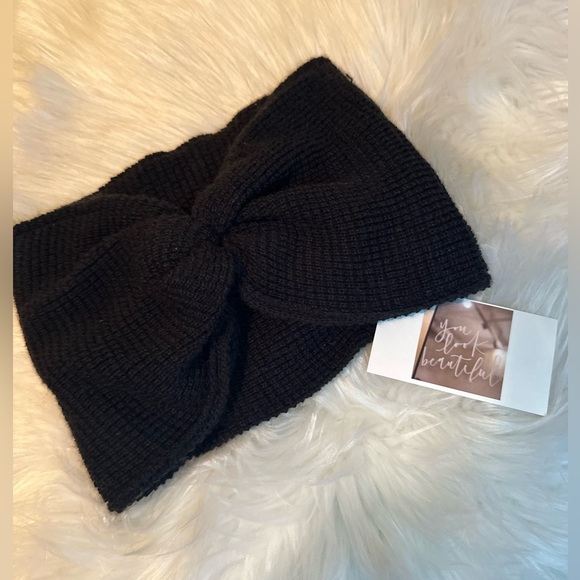🆕KEEP ME WARM & COZY THICK KNIT HEADBAND•MIDNIGHT BLACK•NWT - Picture 3 of 11